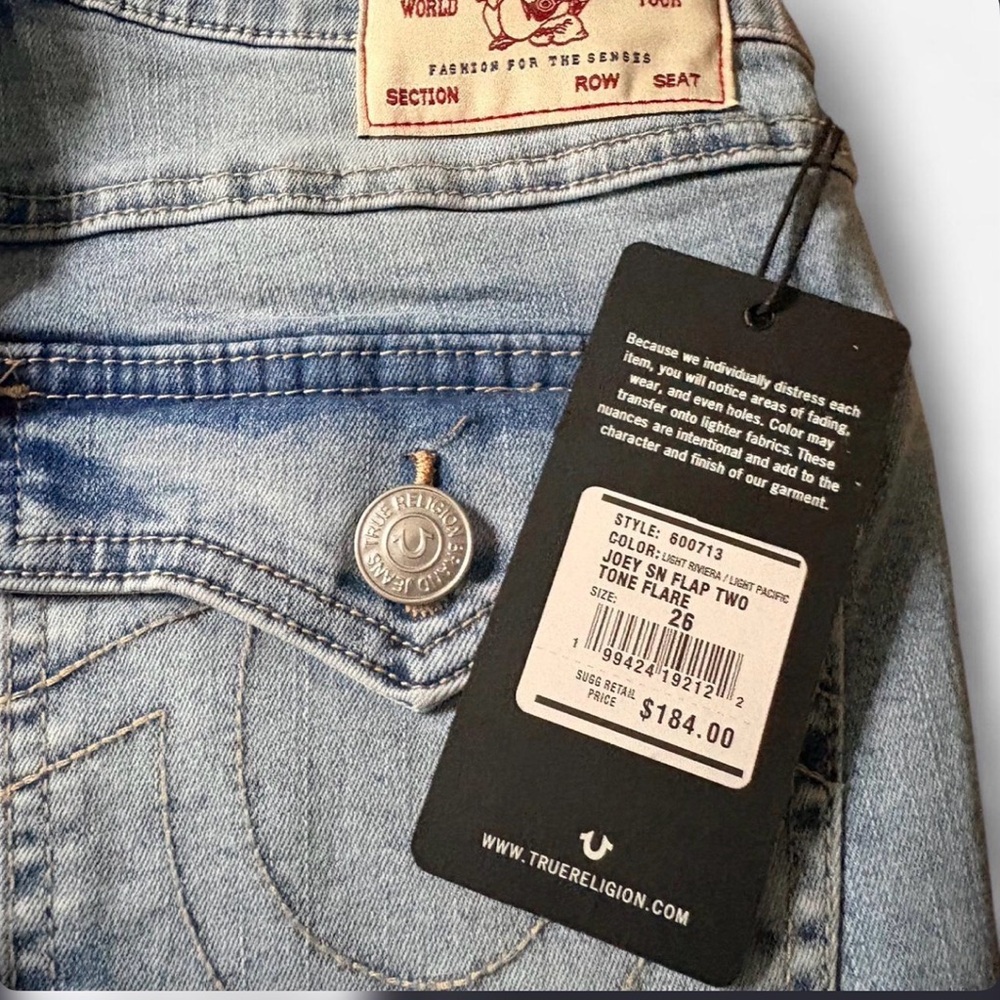 True Religion Light Blue Joey Flare Jeans